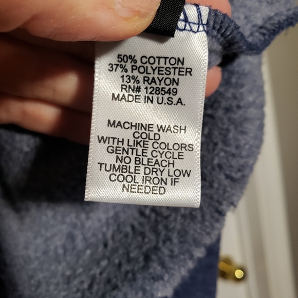 Aviator Nation Blue Sweater with Rainbow Stripes - Picture 6 of 6